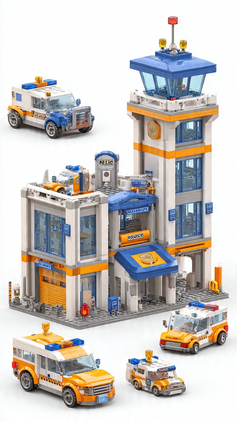 City Police Station Building Set