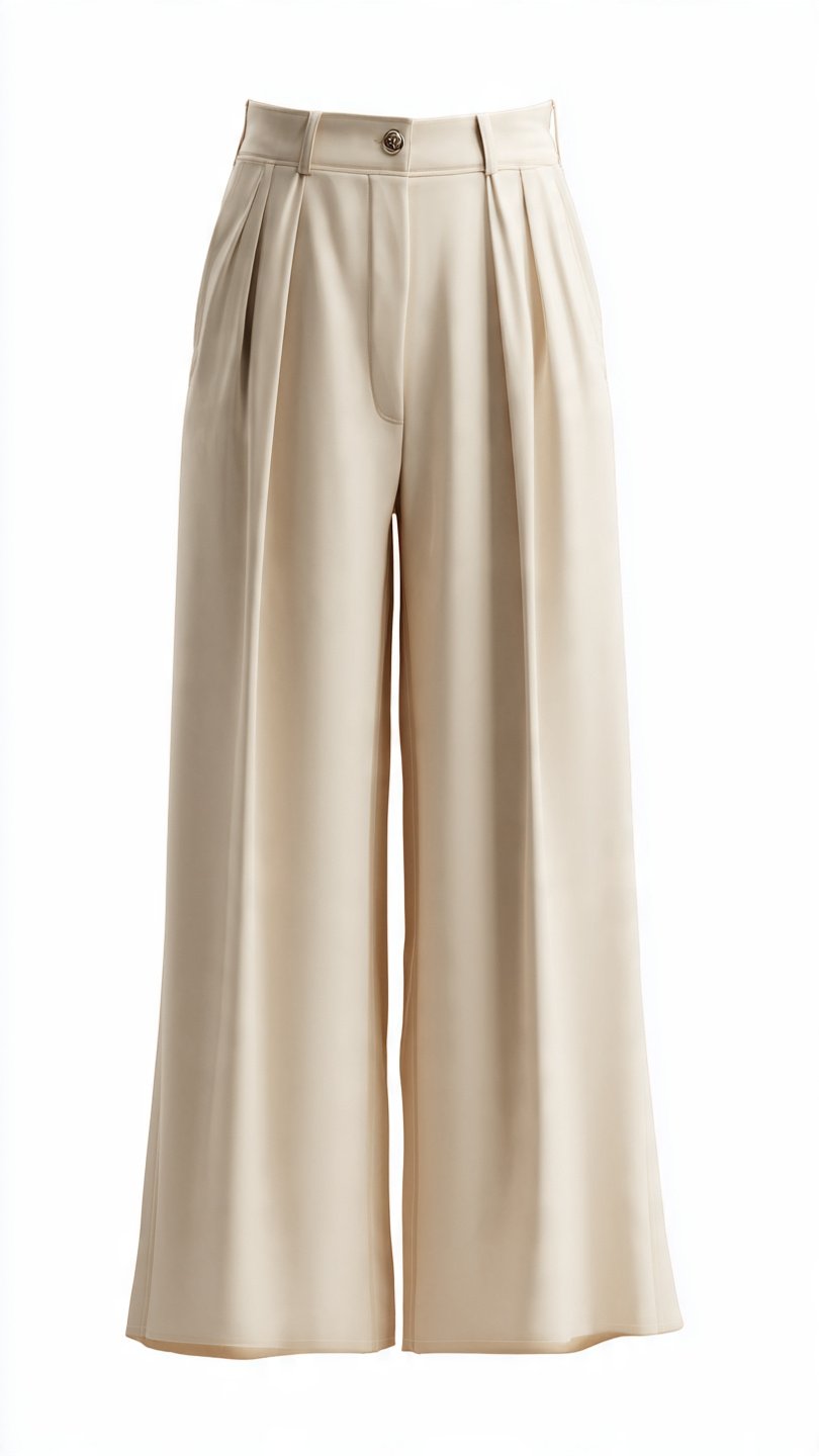High Waist Wide Leg Trousers