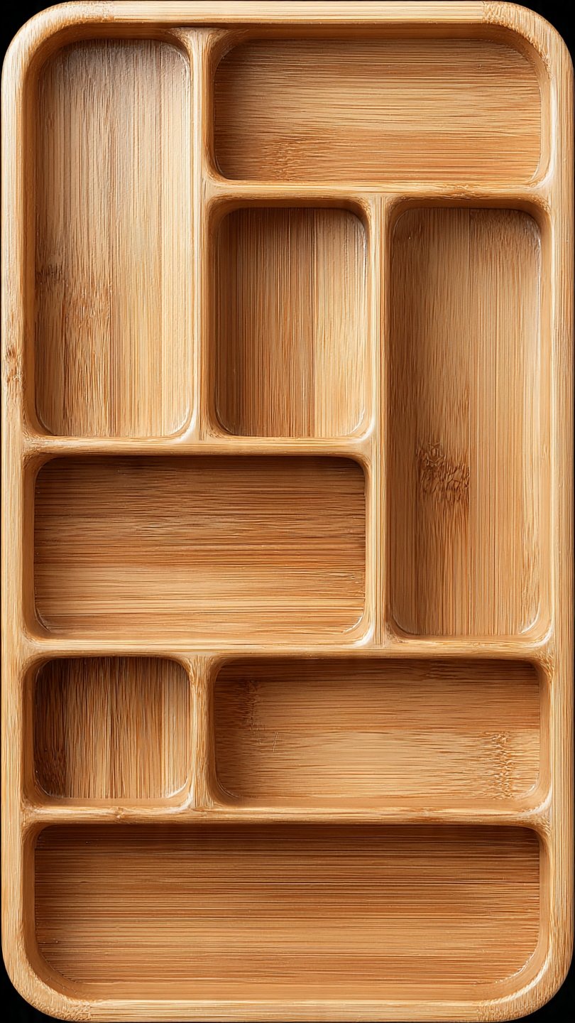 Desk Organizer Tray, Bamboo