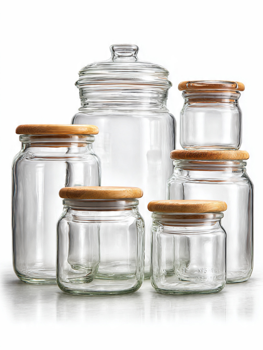 Anchor Hocking Glass Jar Set, 6-Piece