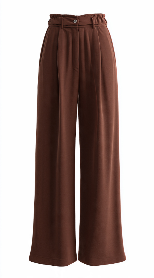 High-Waisted Wide Leg Trousers